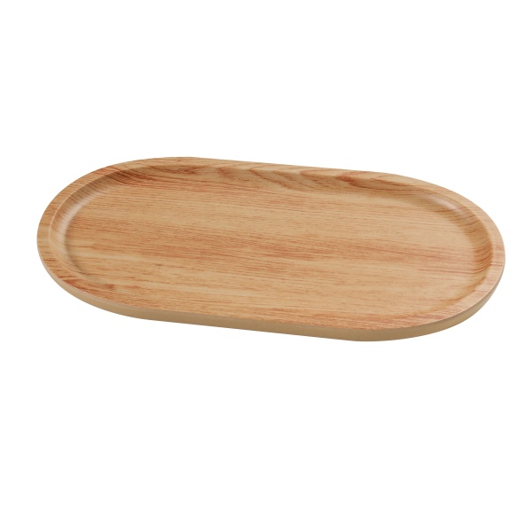 WD-2510 Wooden Tray 10 1/2" X 5 1/2" Oval Plate