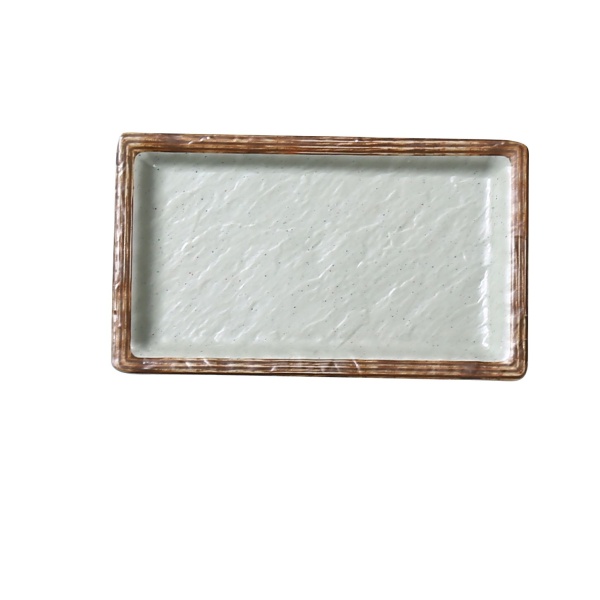 YO-3006 Yoto 6 1/2" X 3 3/4" X 3/4" Deep Rectangular Sushi Plate